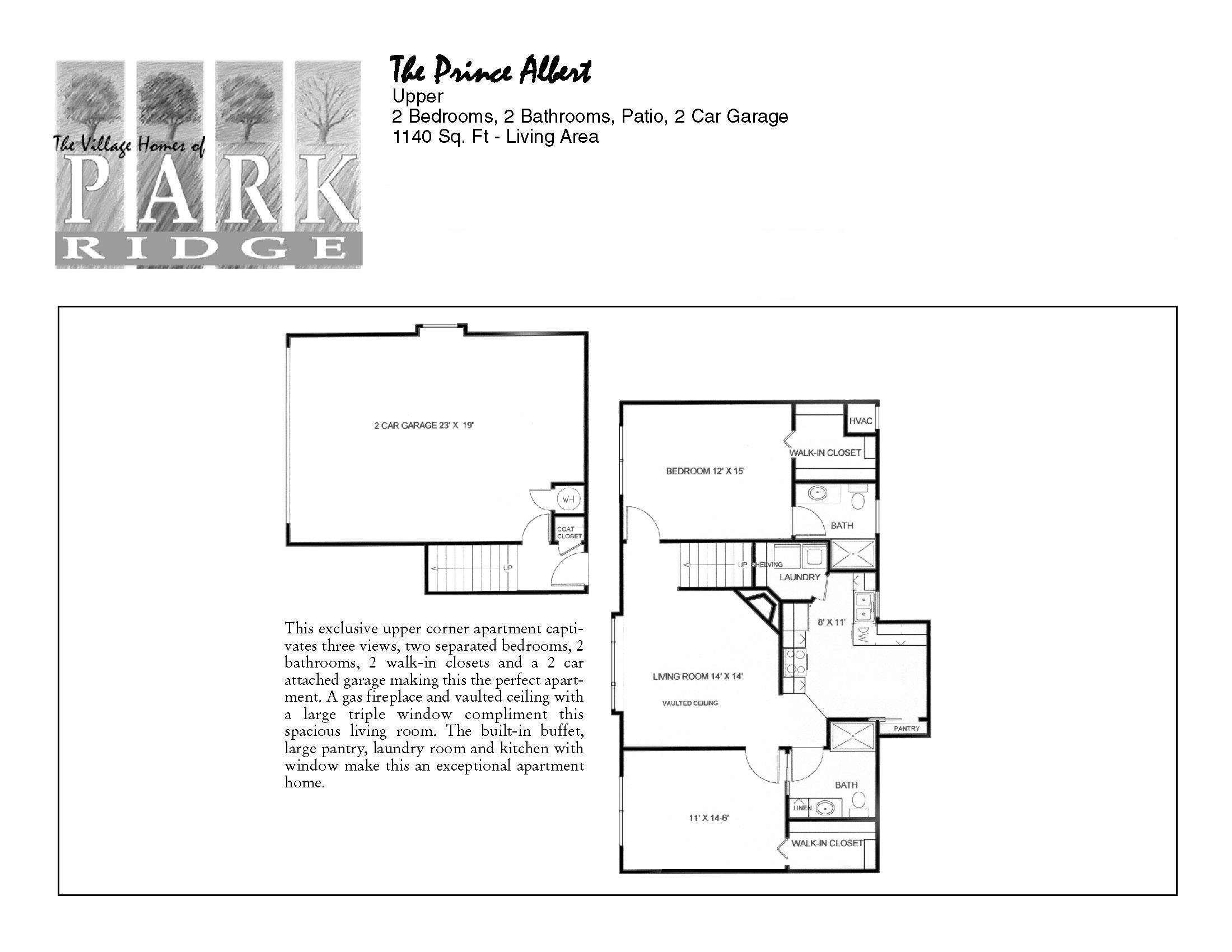 Two bedroom Two bath upper corner